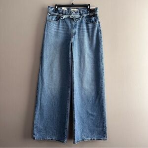 Levi's Premium Denim XL Straight Midrise Loose Fit Jeans Womens 30x33 Tie Waist